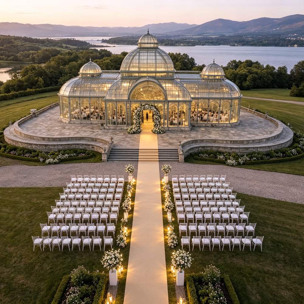 glass conservatory wedding