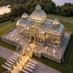 iron glass conservatory for wedding