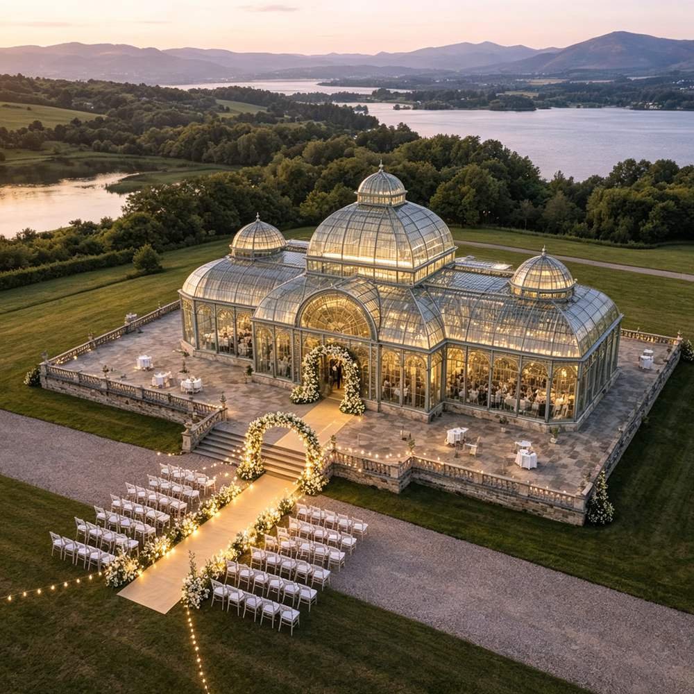 iron glass conservatory wedding