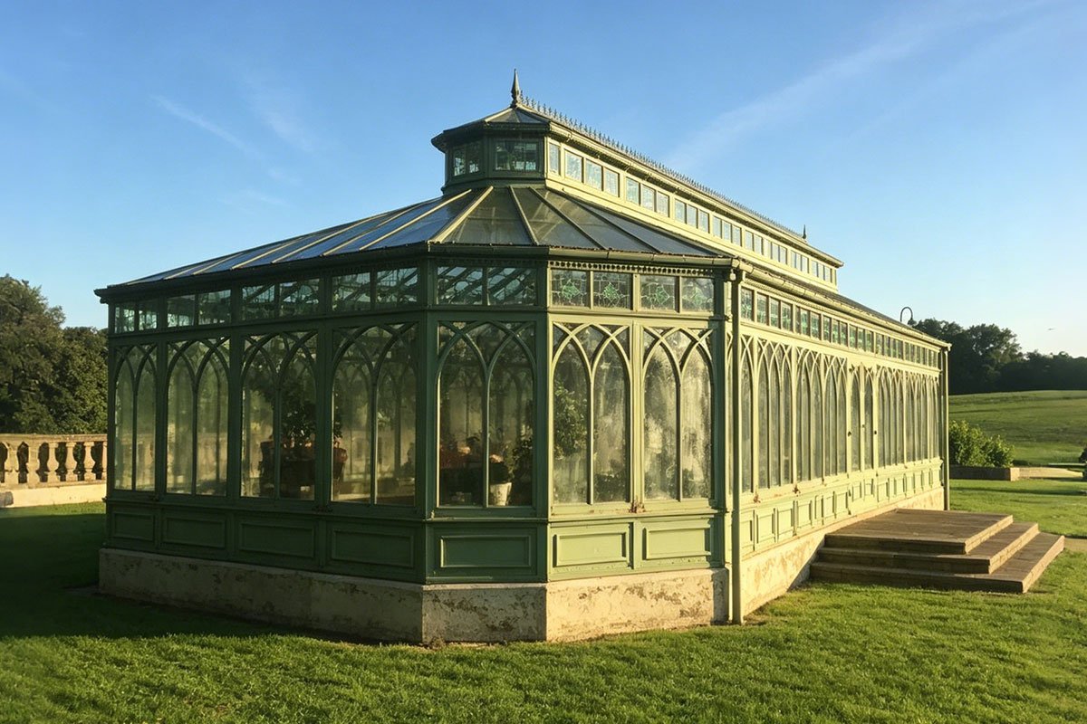 iron orangery glass house