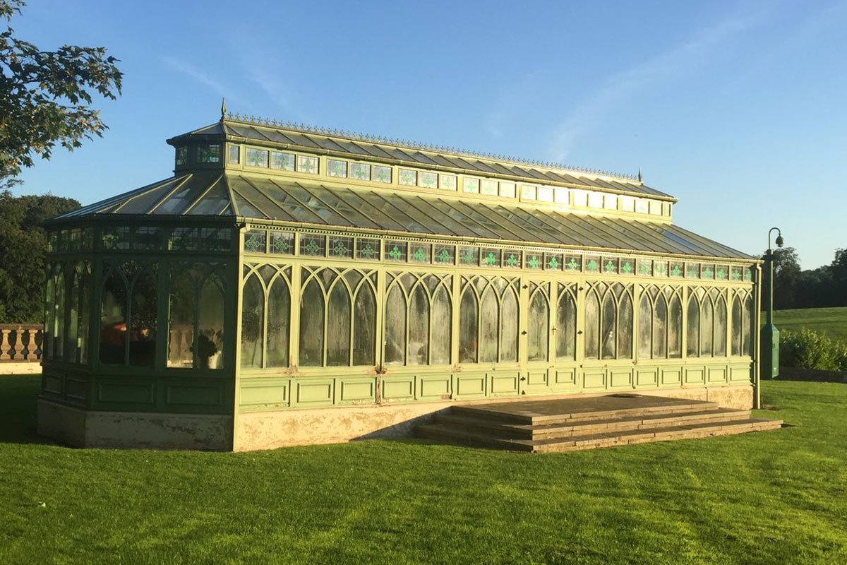 large orangery glass house