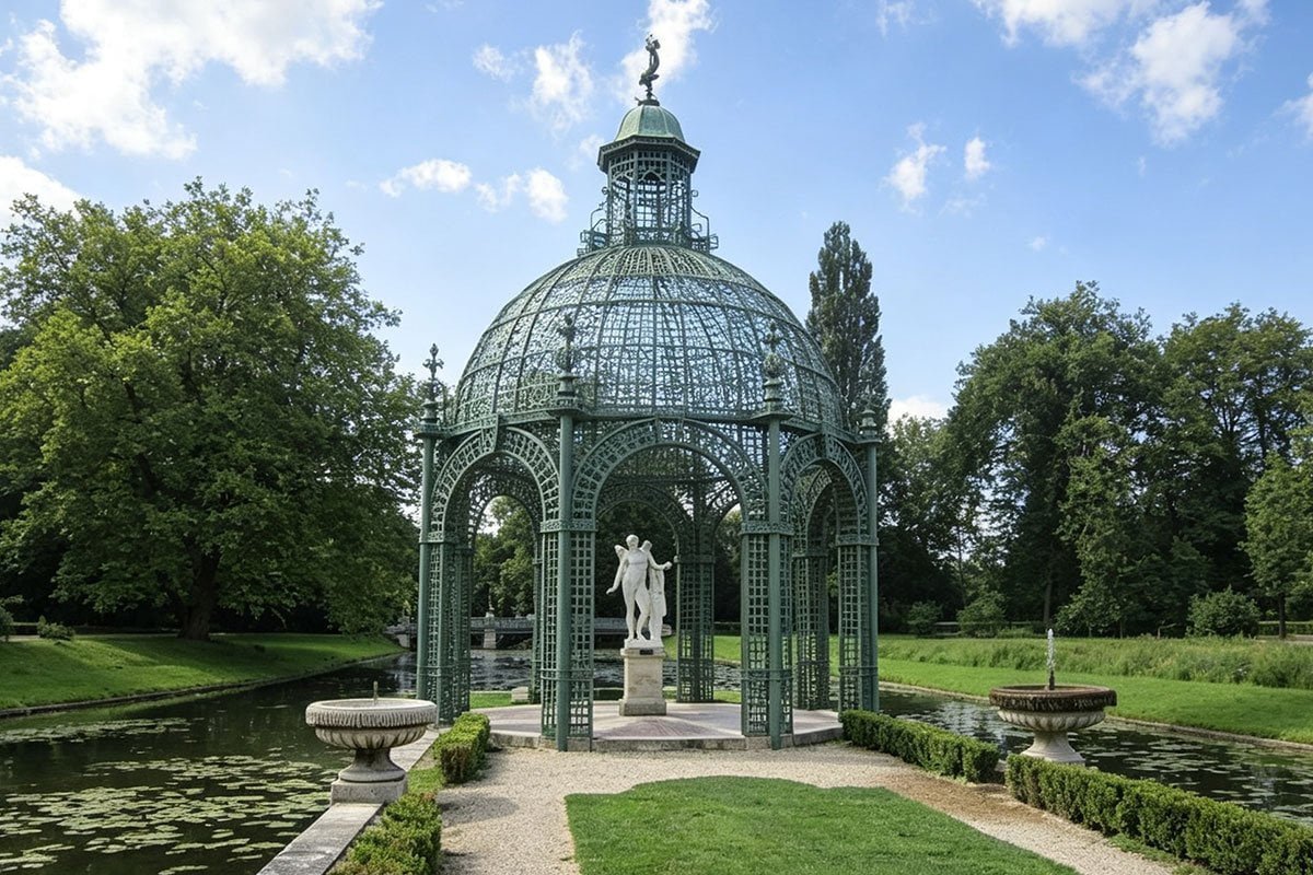 victorian style iron gazebo