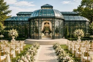 Edwardian style conservatory for wedding