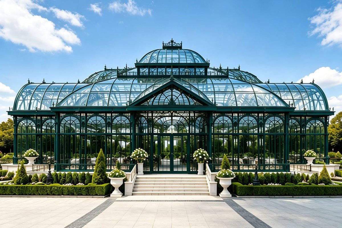 iron glass greenhouse