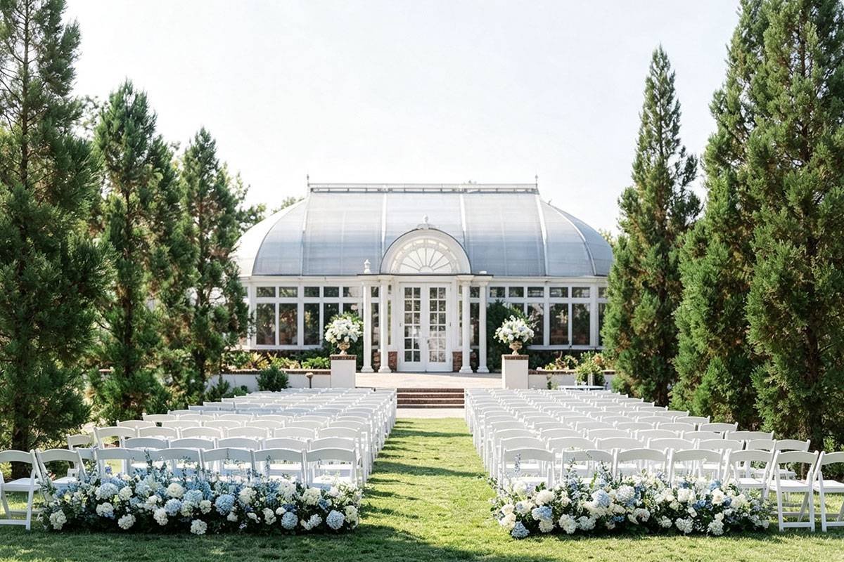 large full glass conservatory