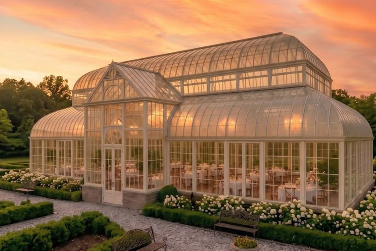 side view of castle conservatory