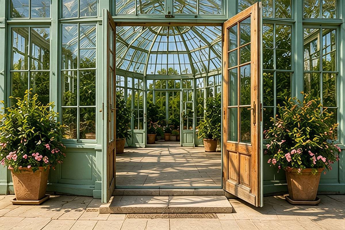 Wrought Iron Backyard Sunroom for plant