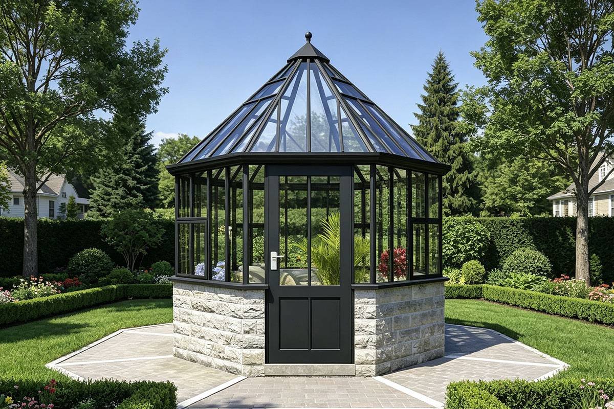 backyard garden iron gazebo