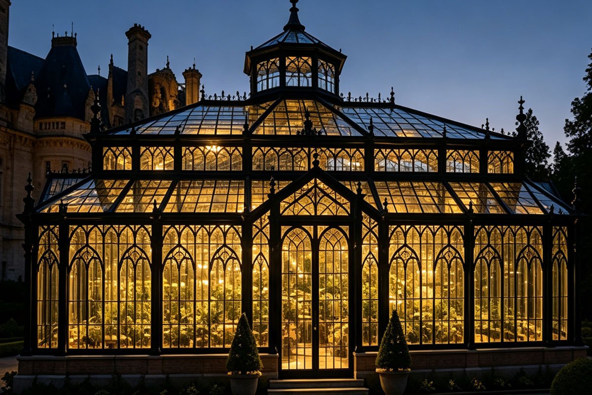 bespoke orangery in night