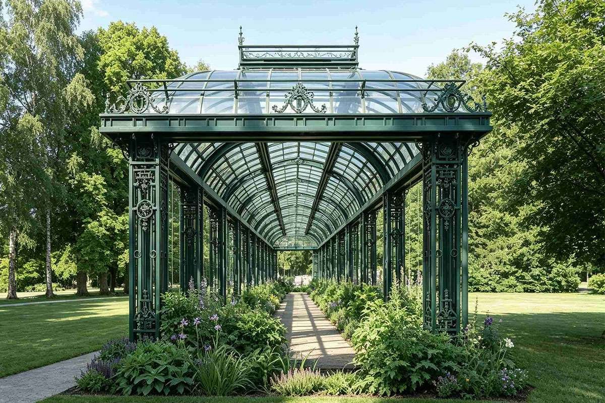 bespoke wrought iron pergola