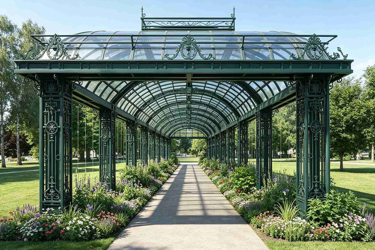 custom wrought iron pergola