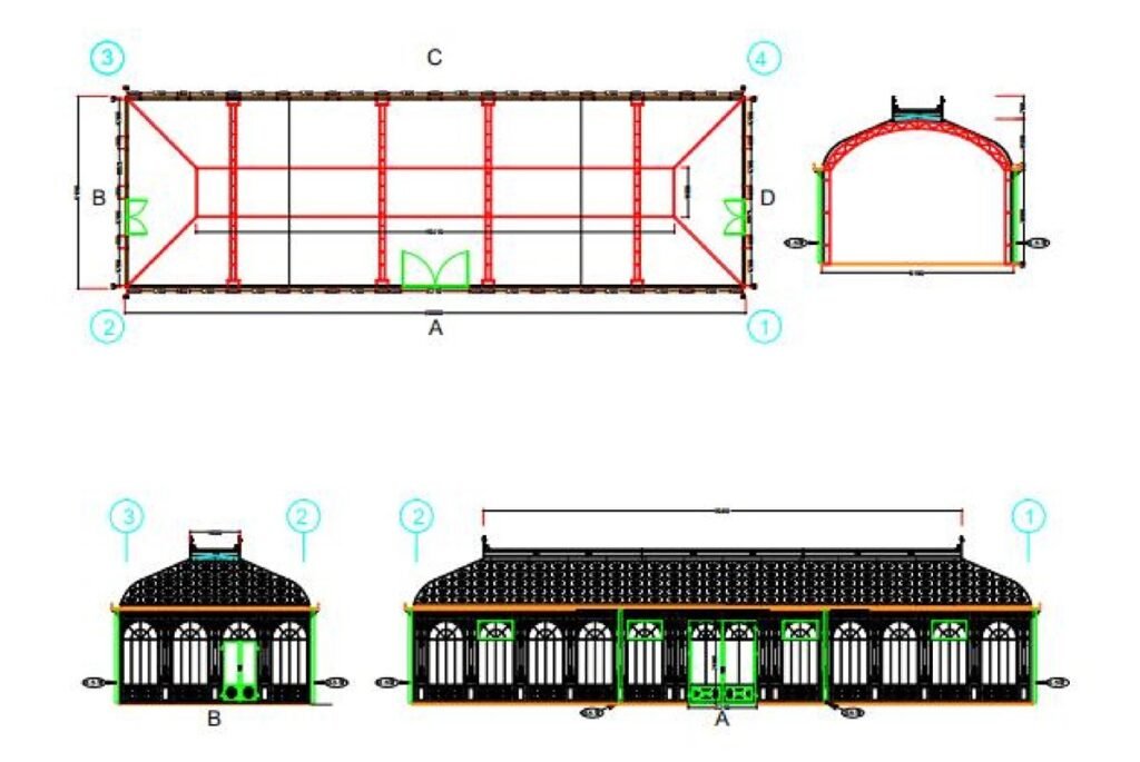 greenhouse design drawing