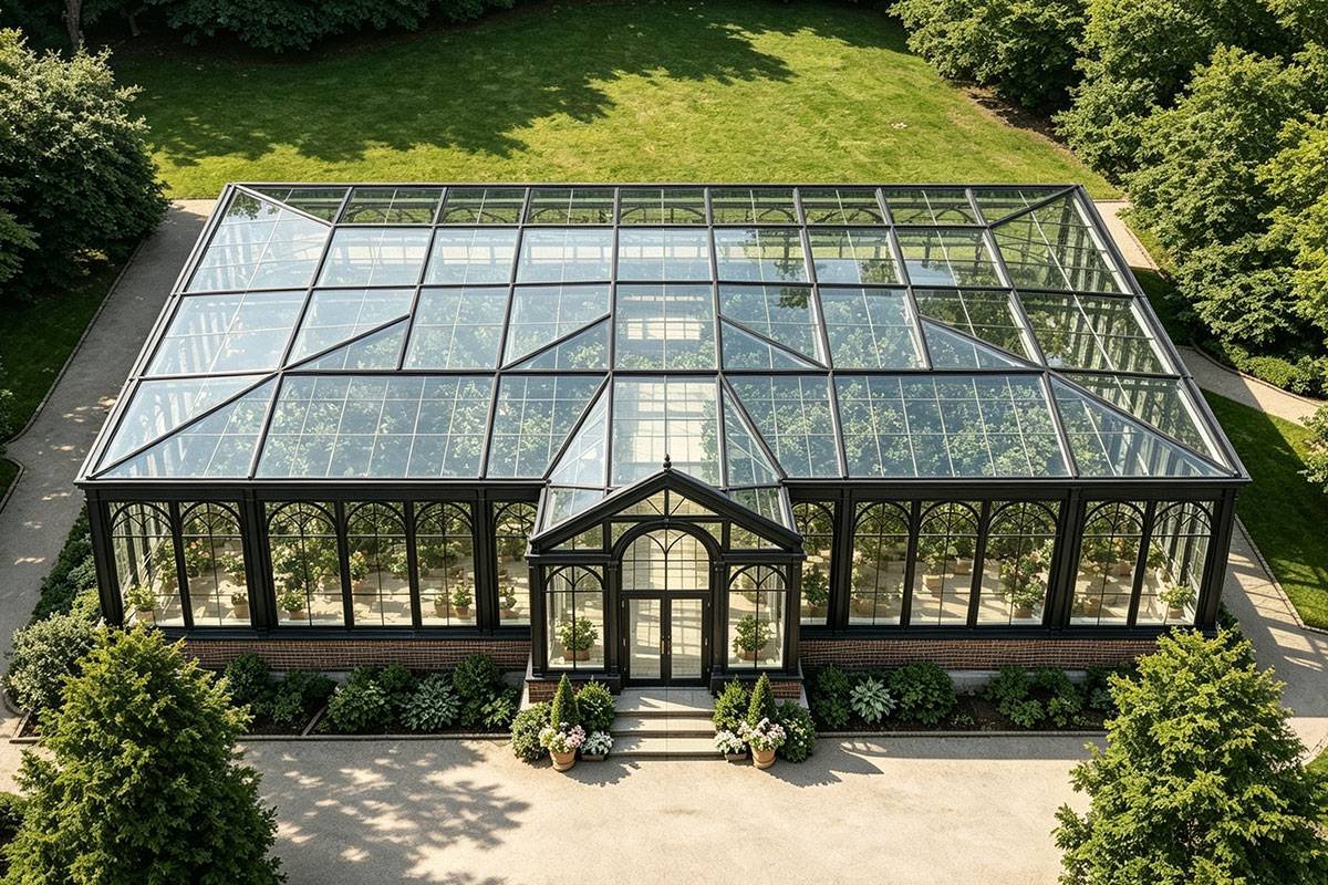 large modern glass sunroom