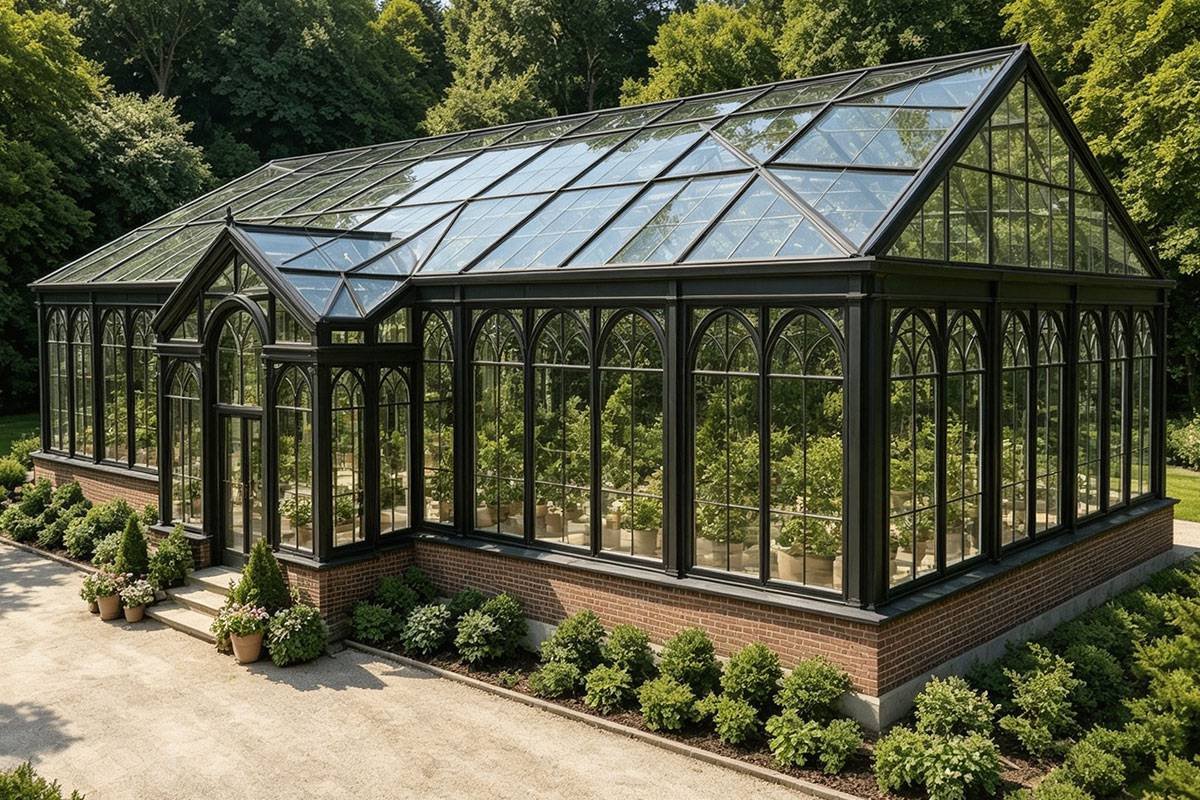modern glass iron sunroom