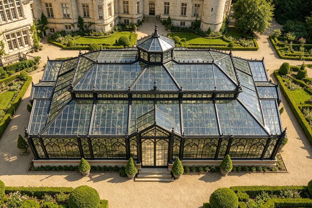 overview of bespoke glass orangery