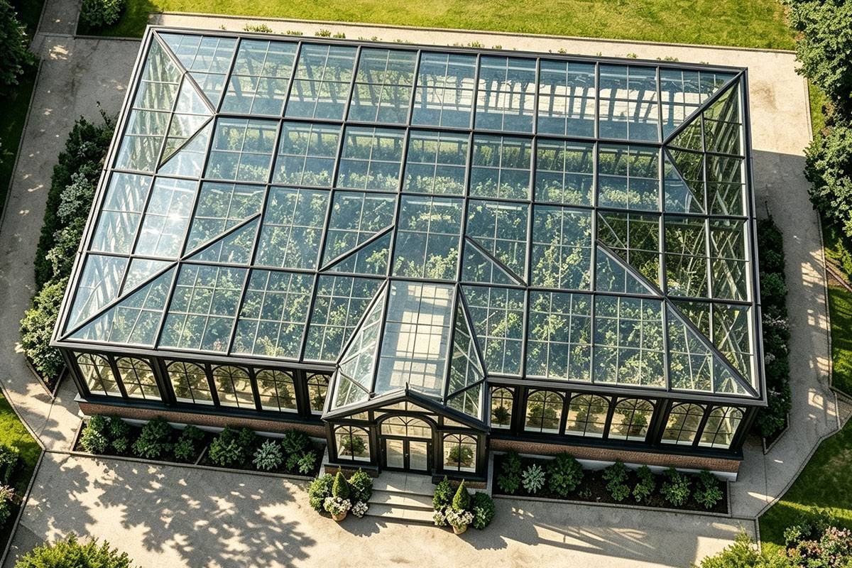 overview of modern glass sunroom