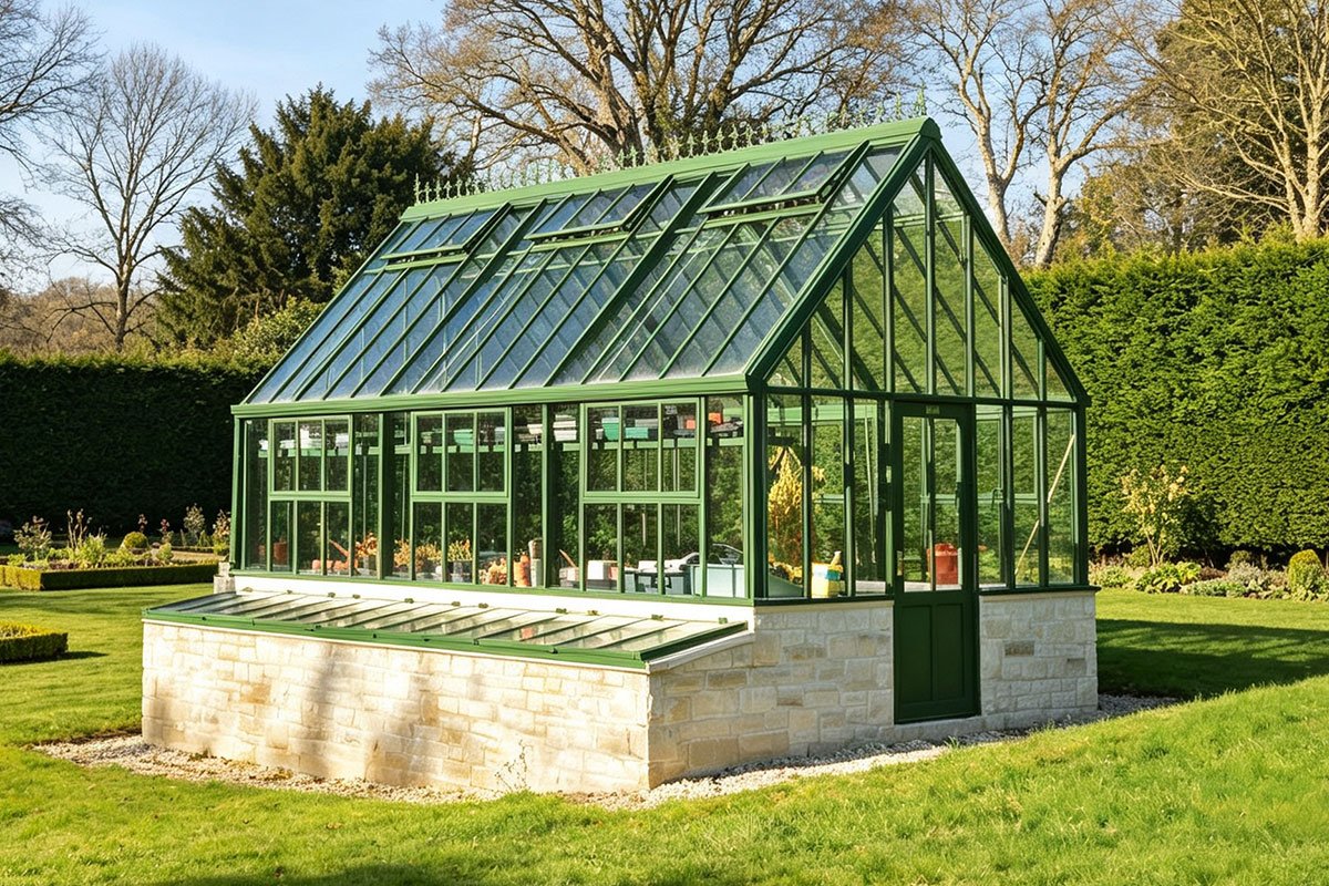 tall wall iron greenhouse