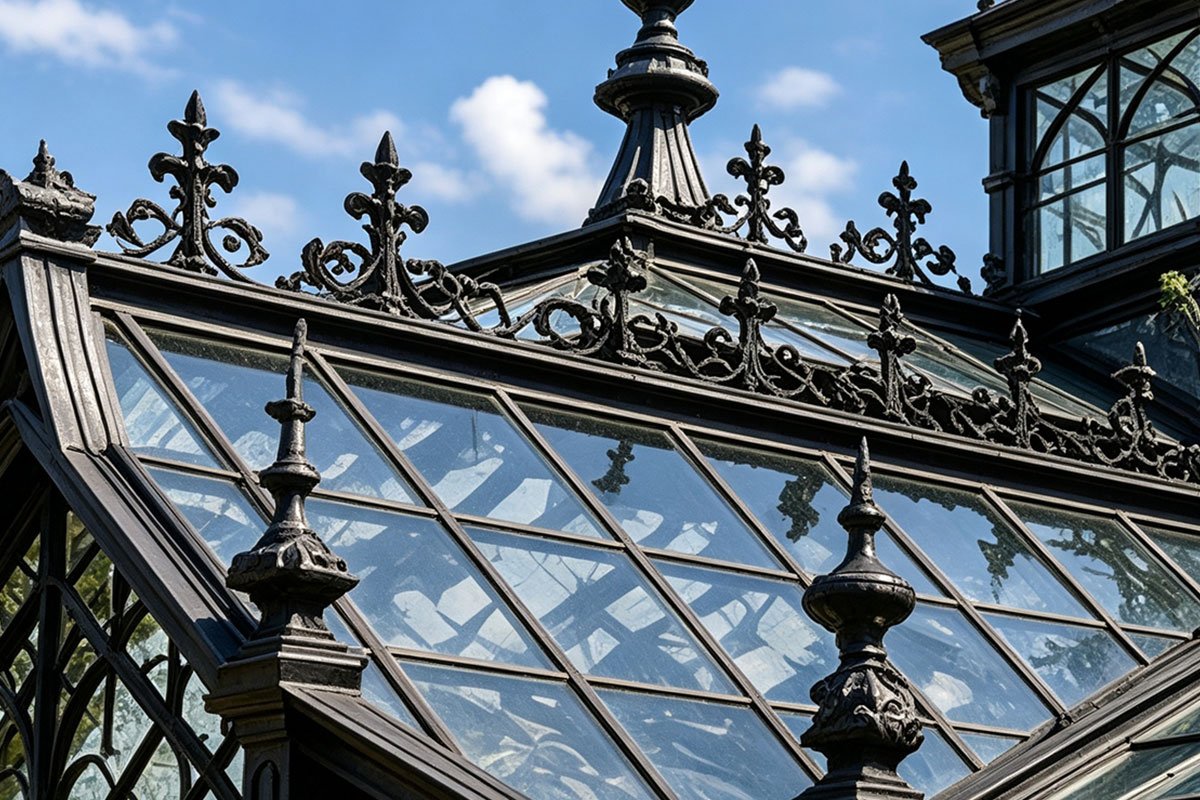 top of glass orangery