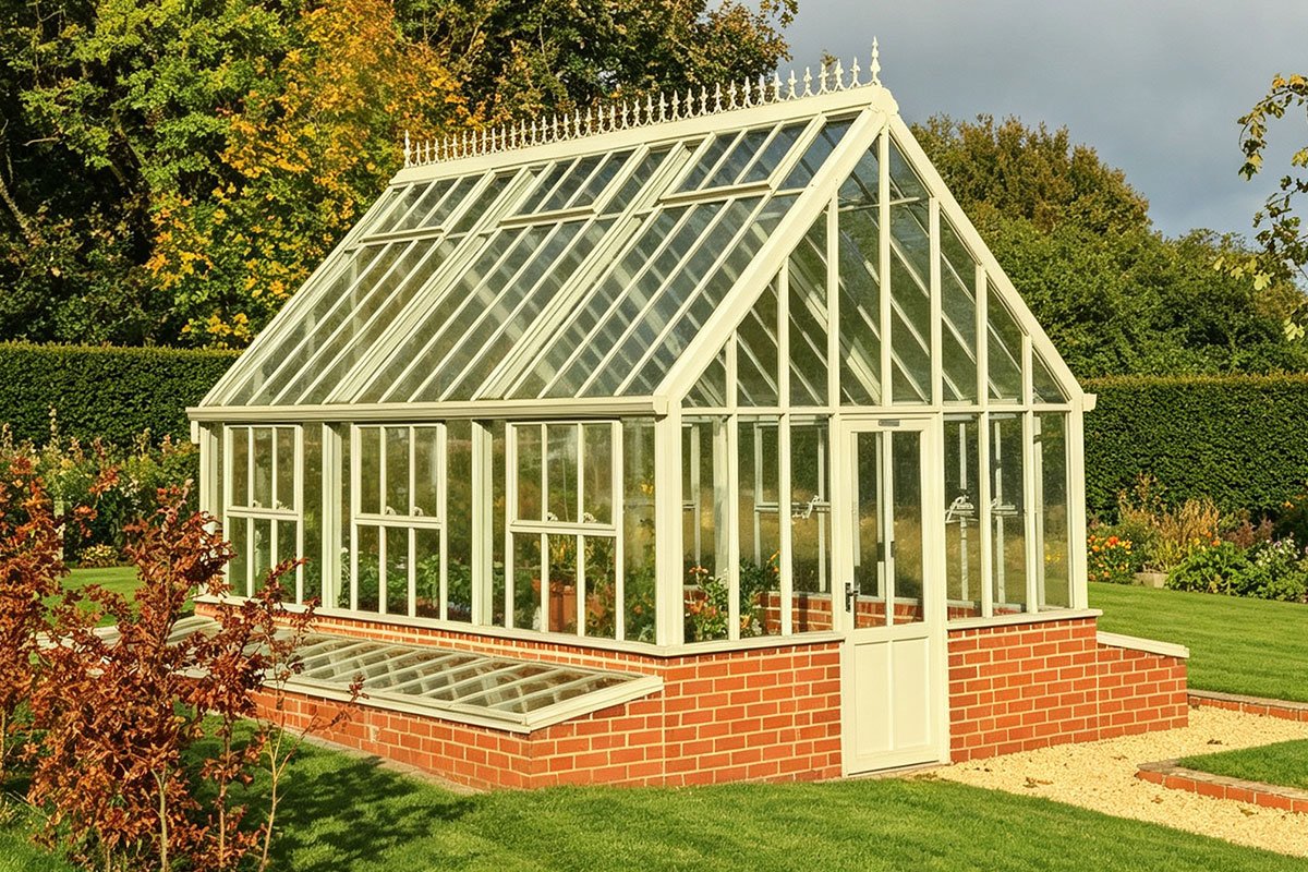 victorian tall wall iron greenhouse