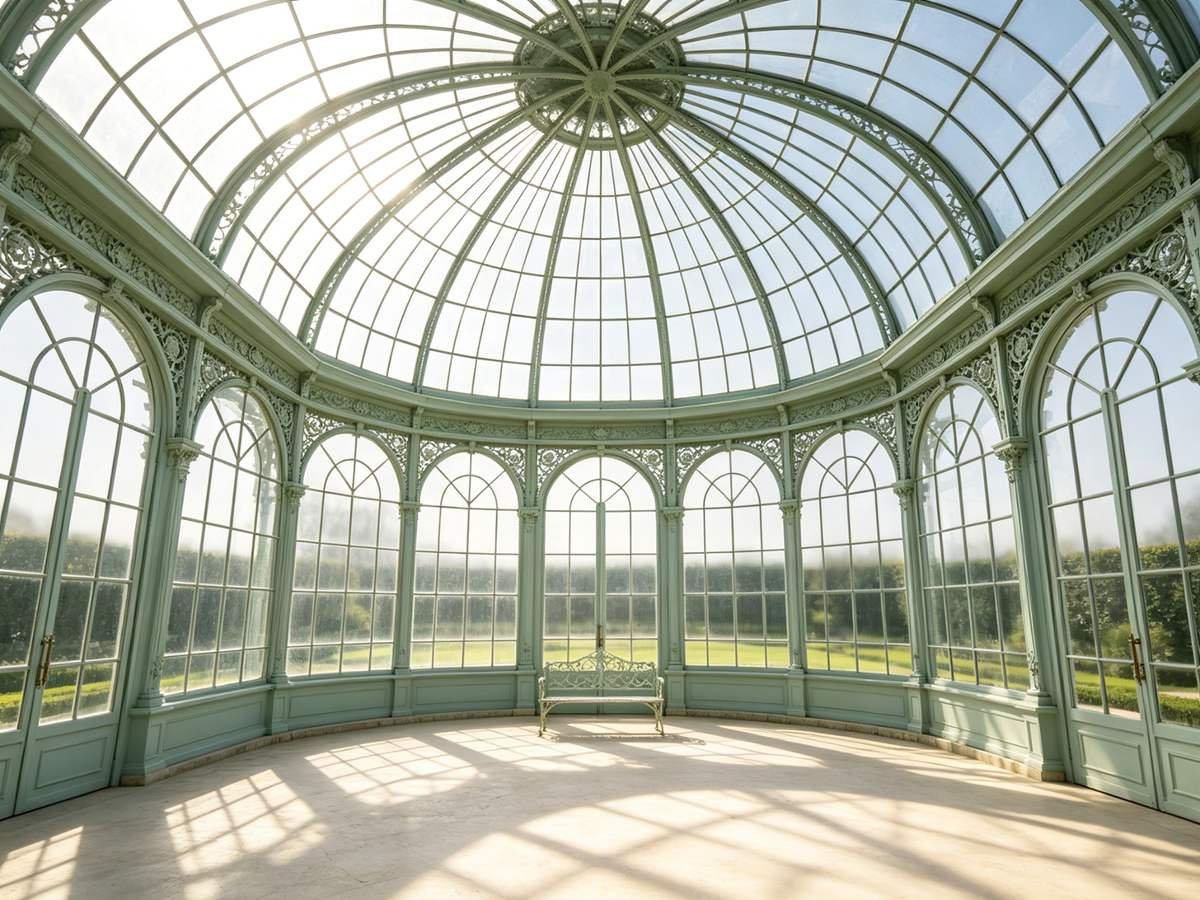 wrought iron modern round gazebo