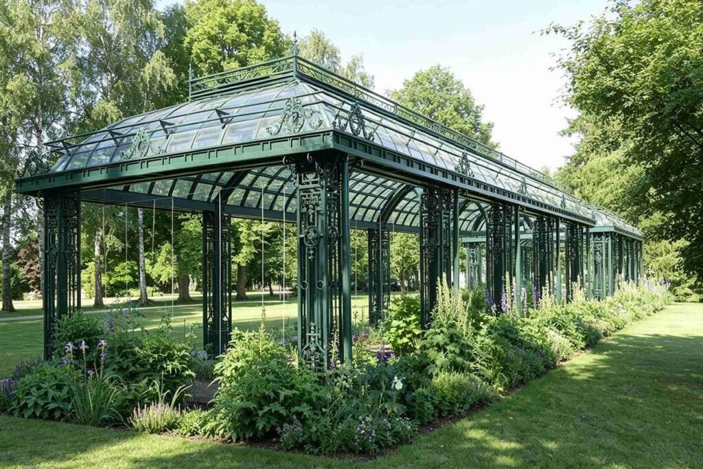 wrought iron pergola