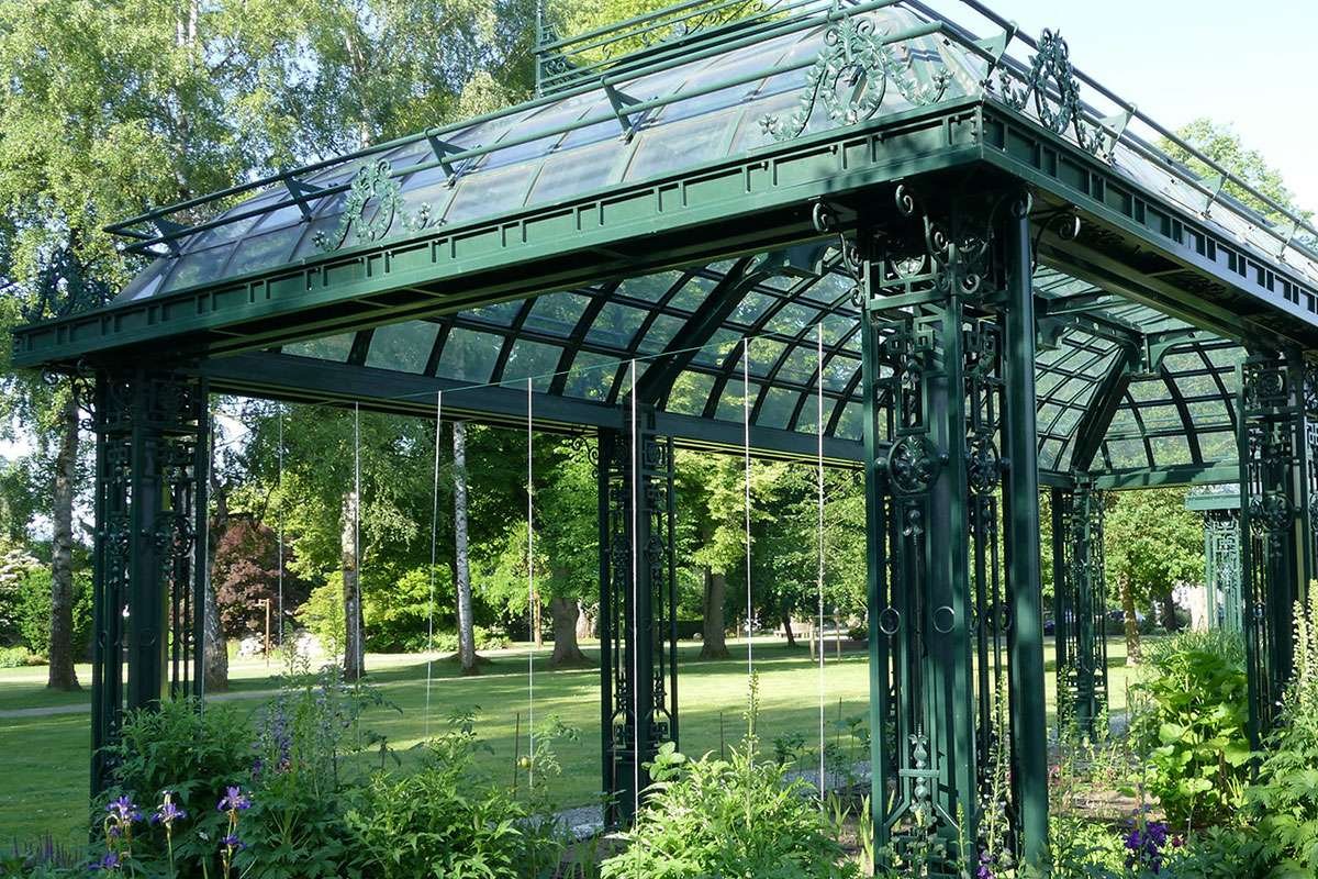 wrought iron pergola for public