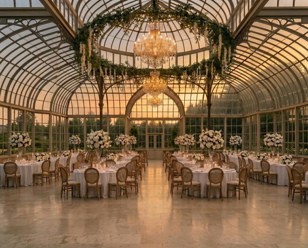 greenhouse decor for wedding