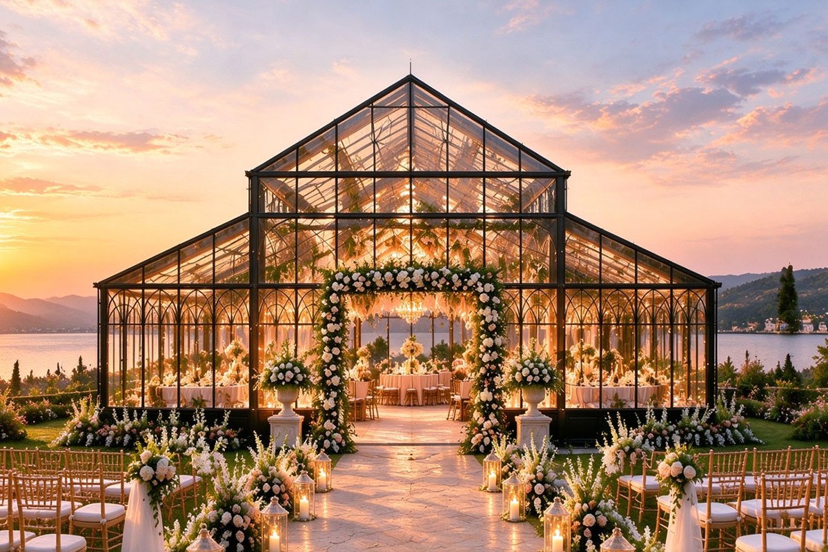 large sunroom for wedding