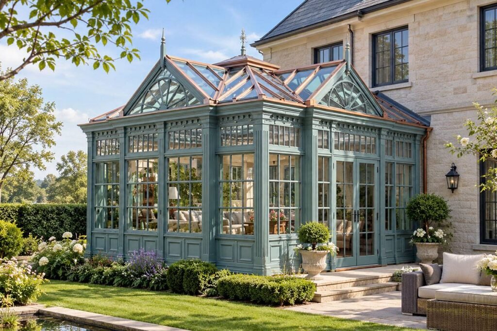 modern lean to conservatory